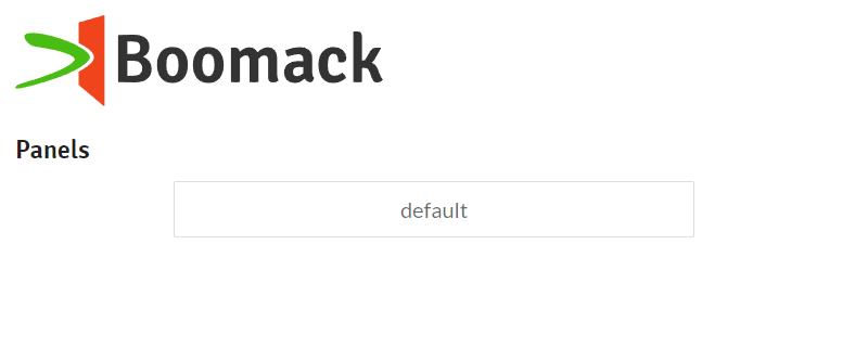 Homepage with panel menu