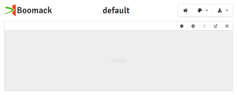 Default panel with one empty slot